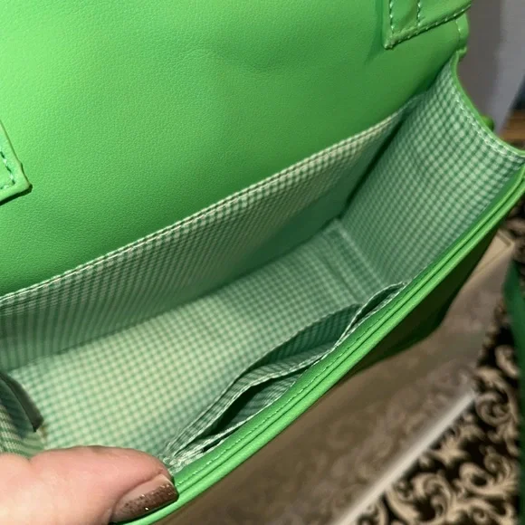 NWOT NANETTE LEPORE FLAP CROSSBODY BAG WITH A BOW 💚 luxury Fabulous Bow - Picture 12 of 16